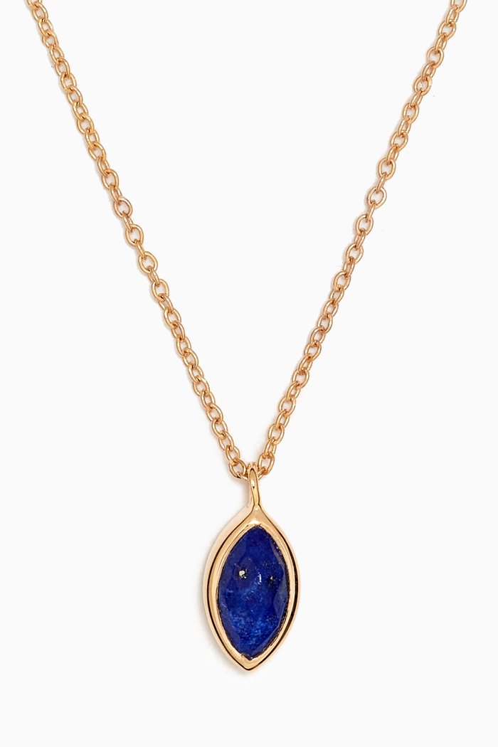 

Nomad Lapis Lazuli Necklace in 18kt Gold-plated Sterling Silver, Blue