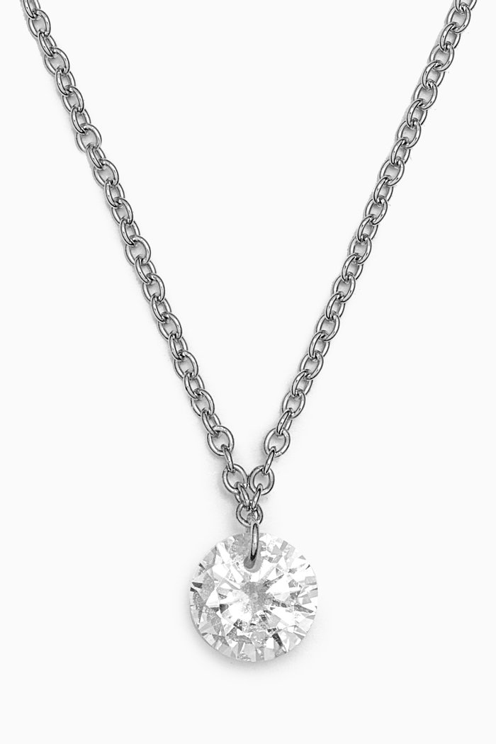 Joy Solitare Necklace in Sterling Silver
