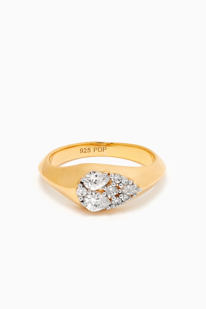 

Vanilla Stamp Ring in 18kt Gold-plated Sterling Silver