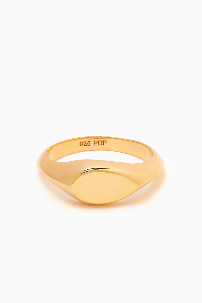 

Devi Stamp Ring in 18kt Gold-plated Sterling Silver