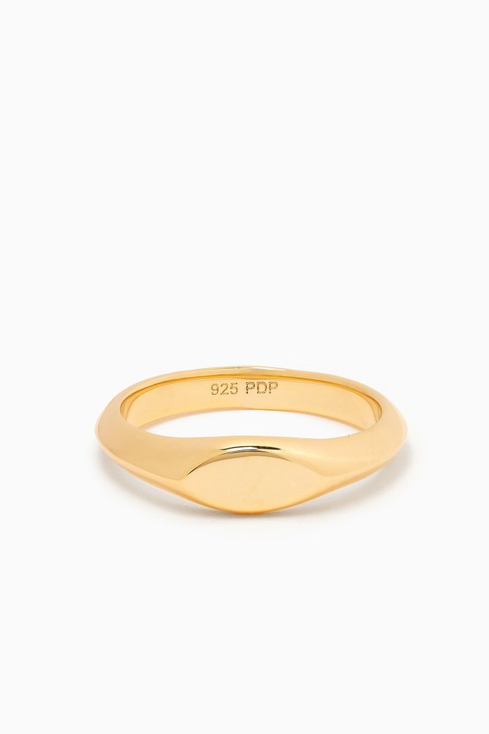 

Duke Stamp Ring in 18kt Gold-plated Sterling Silver