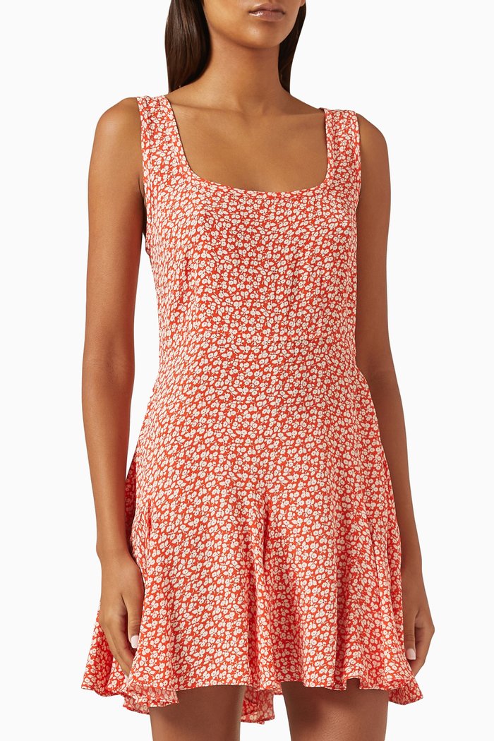 

Porto Mini Dress in Viscose, Orange