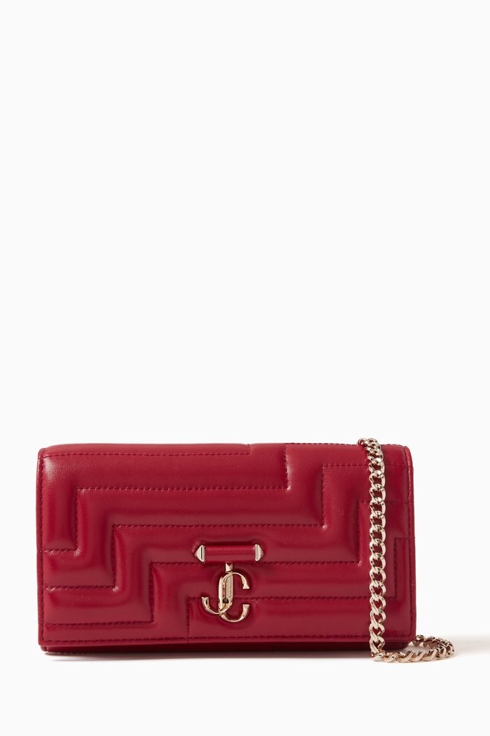 

Avenue Wallet Chain Bag in Nappa, Red