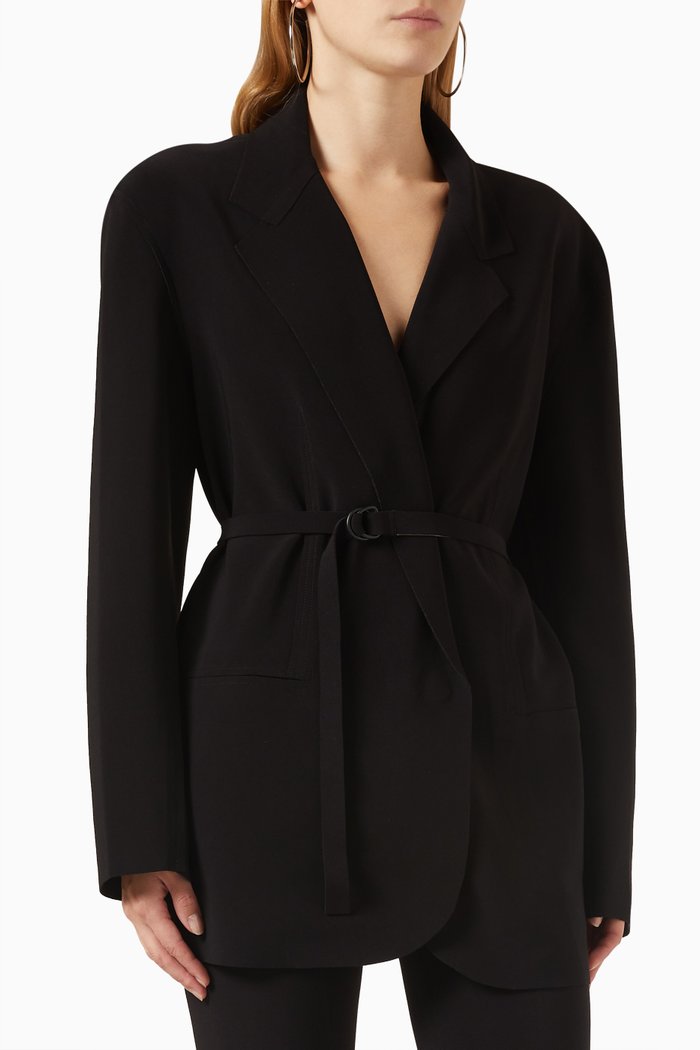 

Oversized Single-breasted Jacket, Black