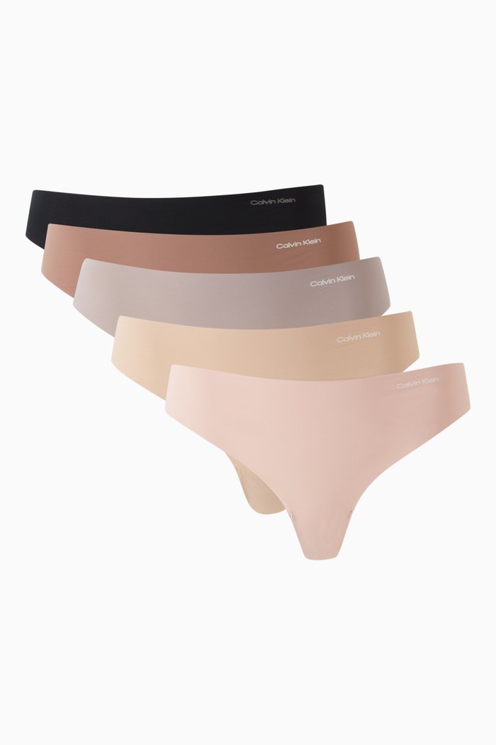 

Invisible Thongs, Set of 5, Brown