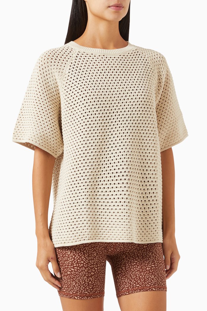 

Jacquelyn T-shirt in Organic Cotton-knit, Neutral