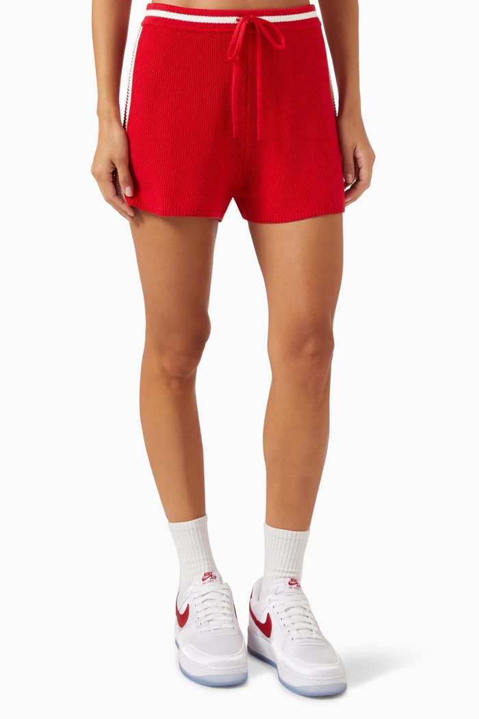 

Monaco Aurora Shorts in Organic Cotton-knit, Red