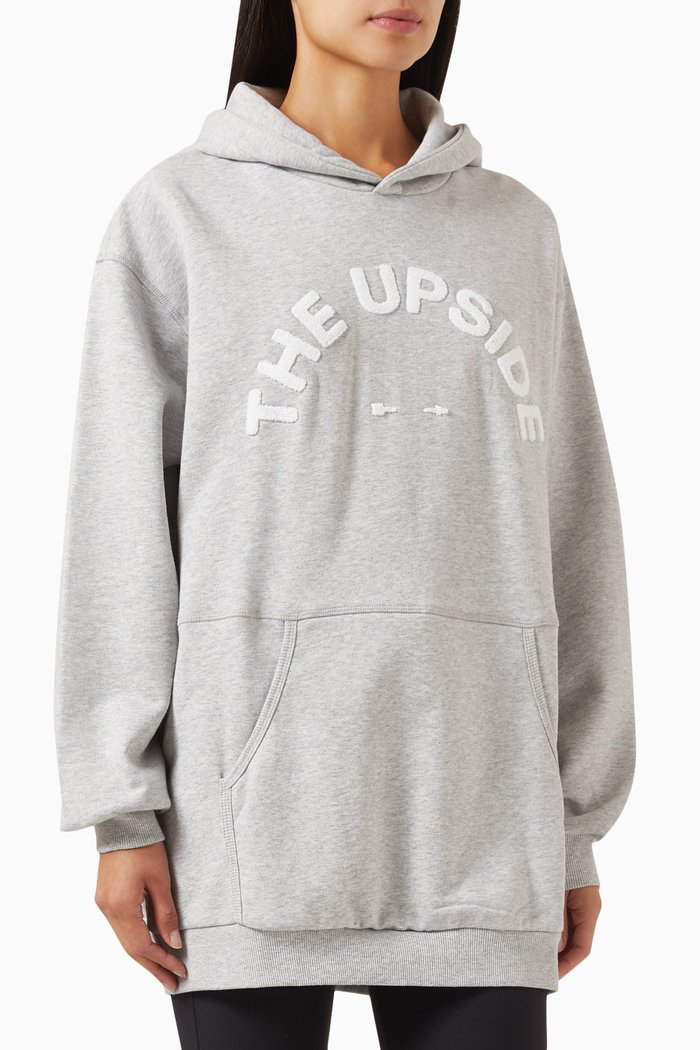 

Dana Oversized Hoodie in Organic Cotton-fleece, Grey