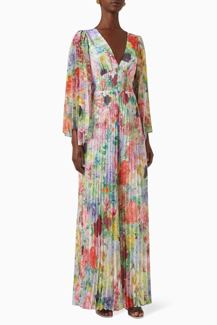 Bennet Pleated Wide-leg Jumpsuit, Multicolour