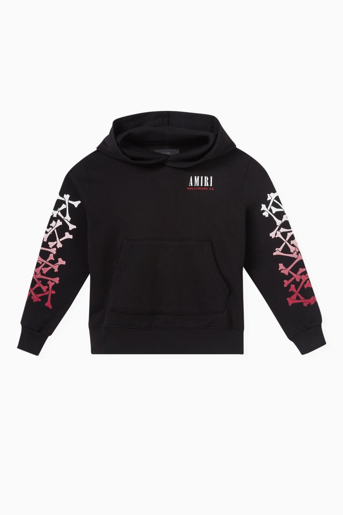 

Graphic-print Hoodie in Cotton, Black