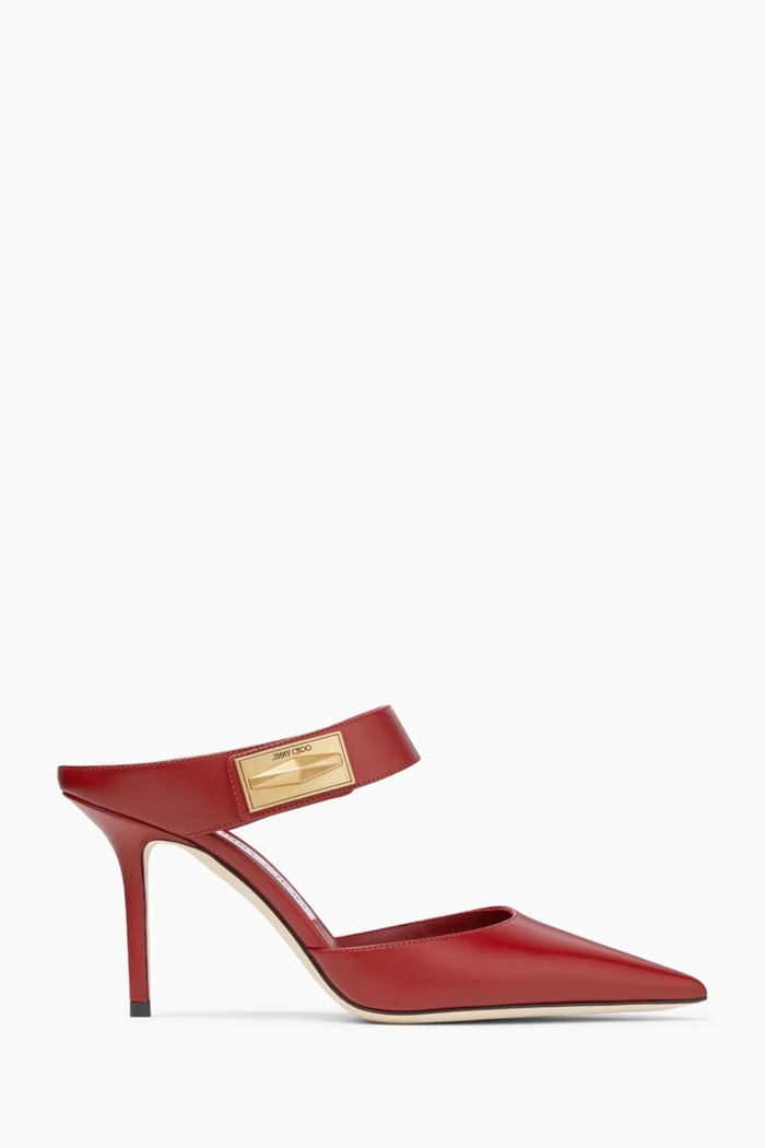 

Nell 85 Mules in Calfskin, Red