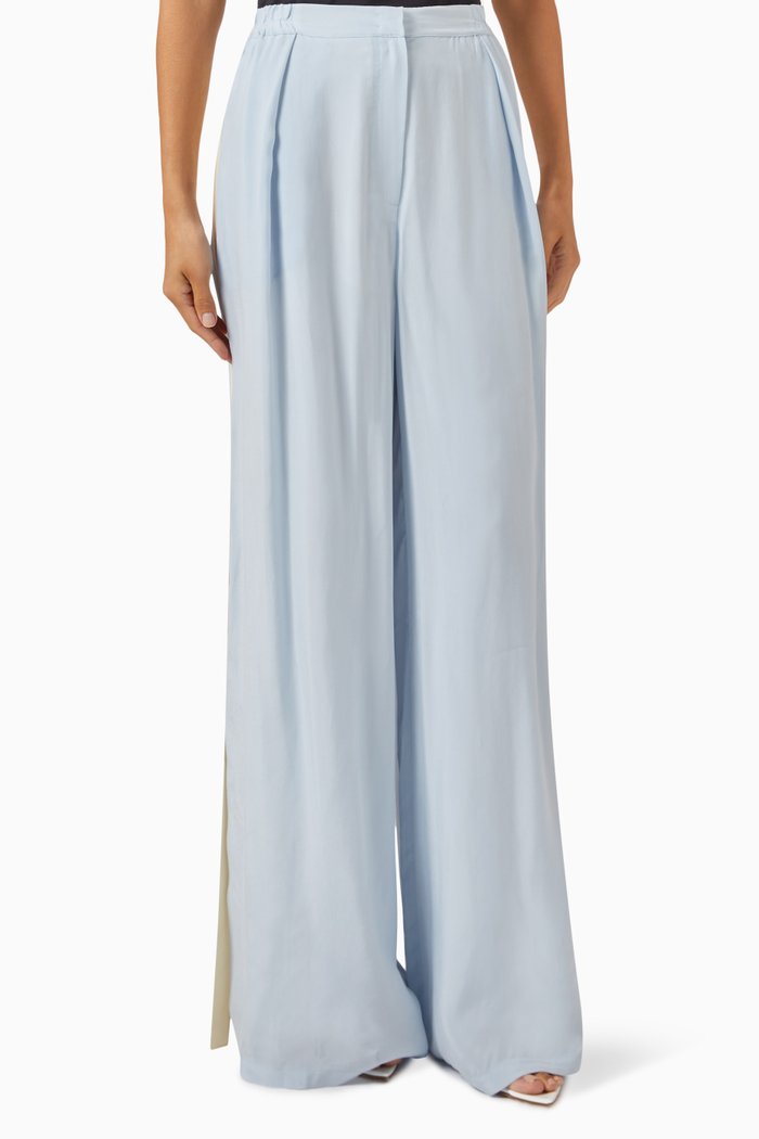 

Contrast Side Stripe Pants, Blue