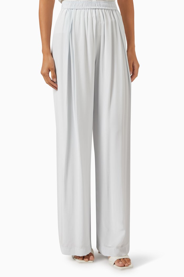 

Straight-fit Pants in Viscose, Blue