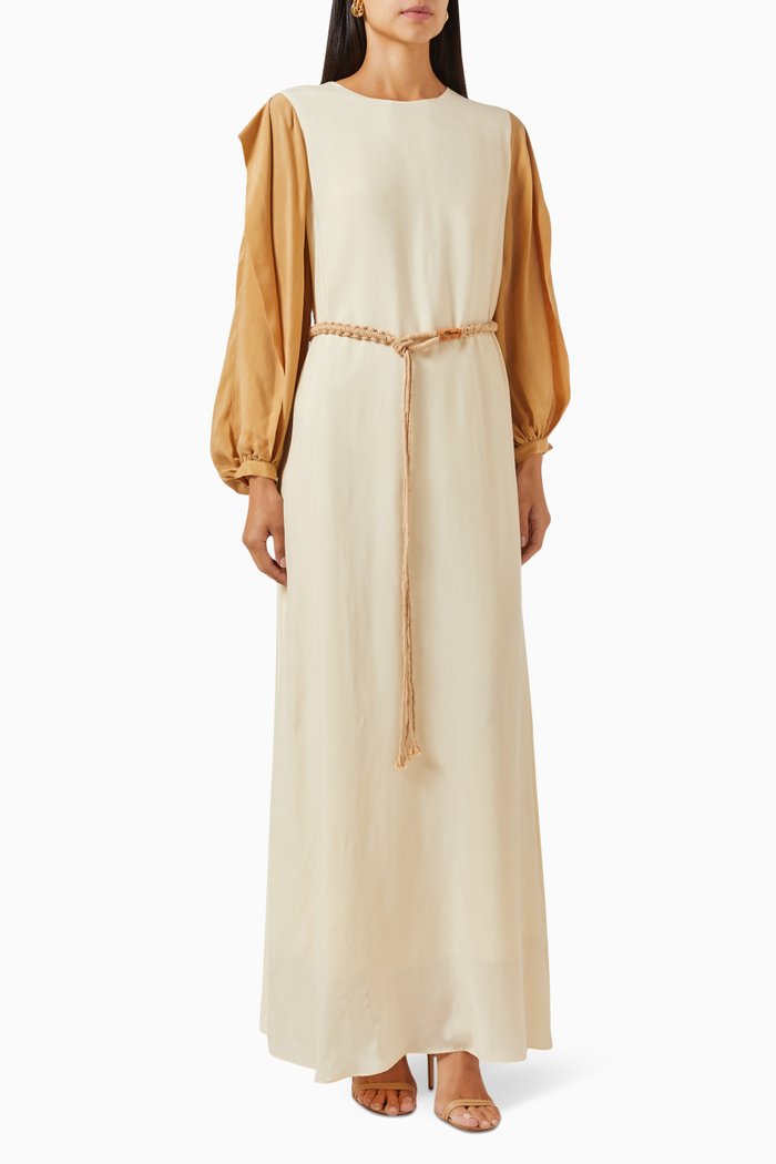 

Belted Maxi Dress, Neutral