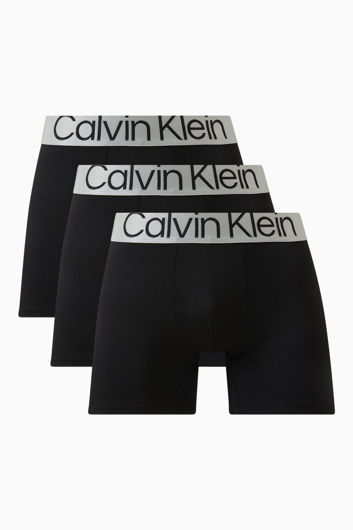 

Logo Boxers in Nylon, Set of 3, Black
