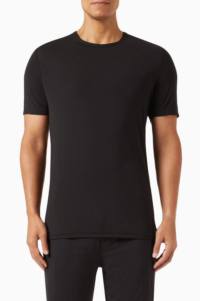 

Pyjama T-shirt in Modal Jersey, Black