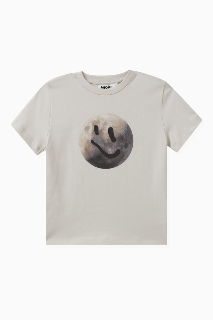 

Smiley-face T-shirt in Cotton, White