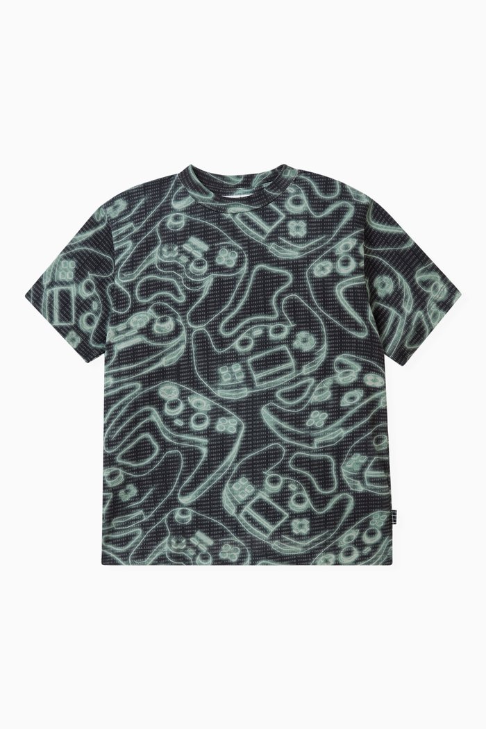 

Riley Glowing Consoles T-shirt in Cotton-jersey, Black