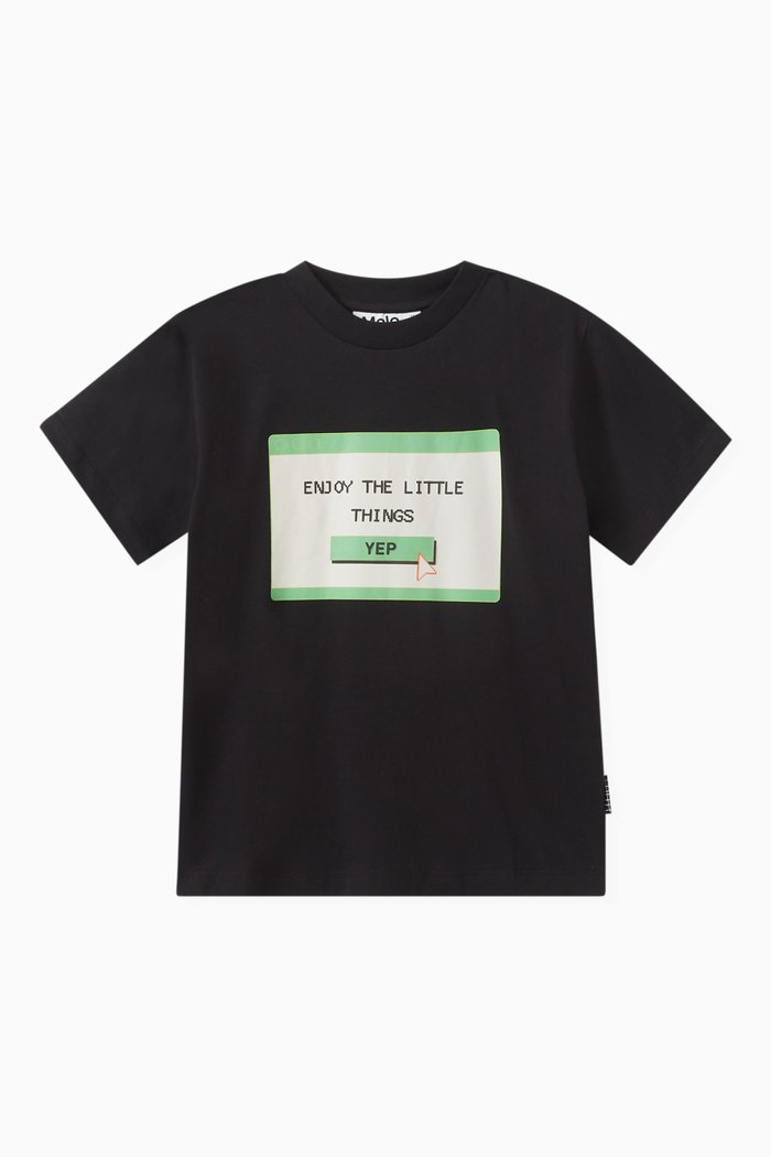 

Riley Graphic-print T-shirt in Organic-cotton, Black