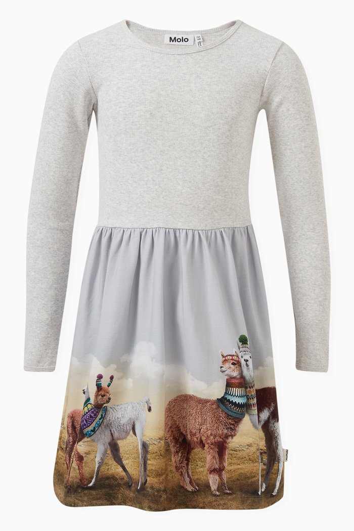 

Credence Printed Dress in Cotton-jersey, White