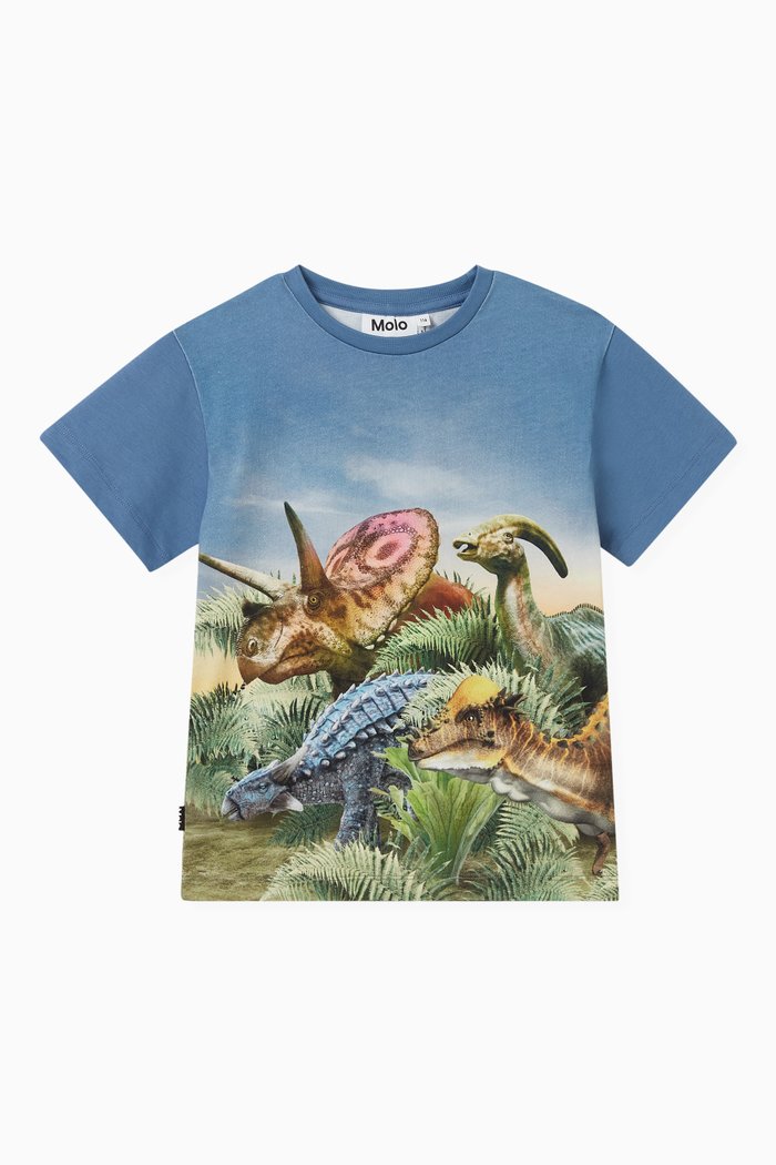

Raveno Dino Friends T-Shirt in Organic Cotton, Blue