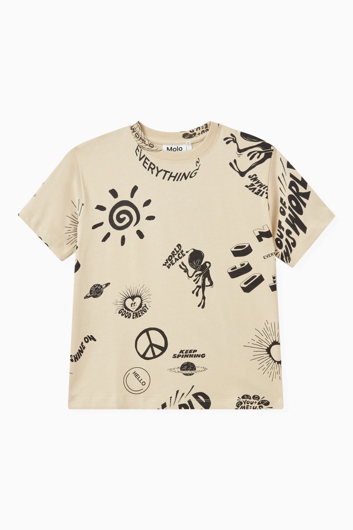 

Rodney Printed T-shirt in Cotton-jersey, Neutral