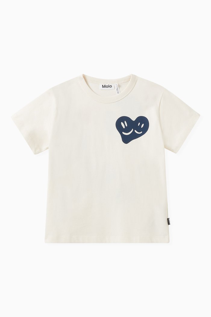 

Riley Heart T-Shirt in Organic Cotton, White