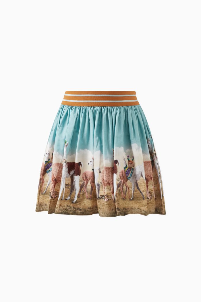 

Brenda Printed Skirt in Organic Cotton, Multicolour