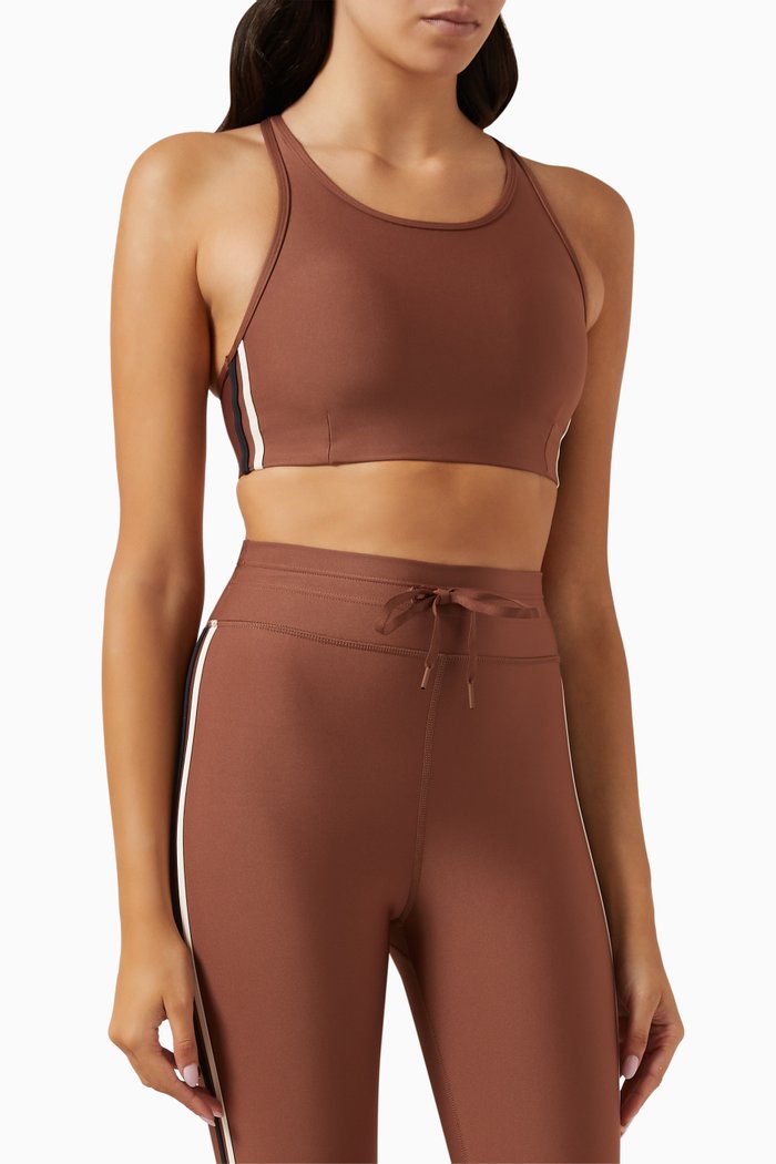

Hustle Linda Bra in Stretch Recycled-nylon, Brown