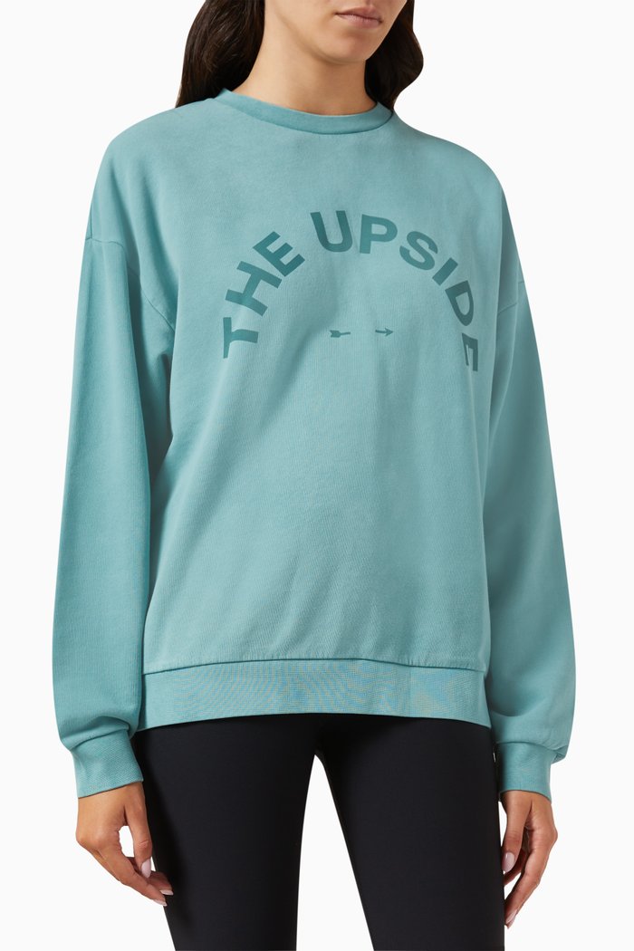 

Tortuga Saturn Crew Sweatshirt in Organic Loopback, Blue