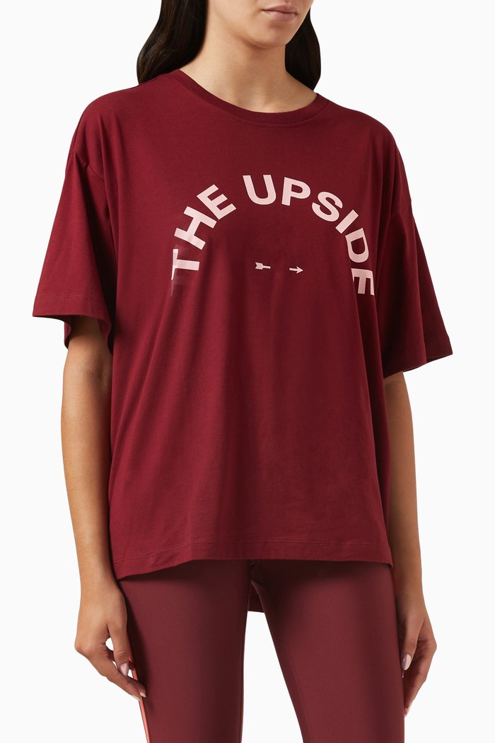 

Laura T-shirt in Organic Cotton-jersey, Burgundy