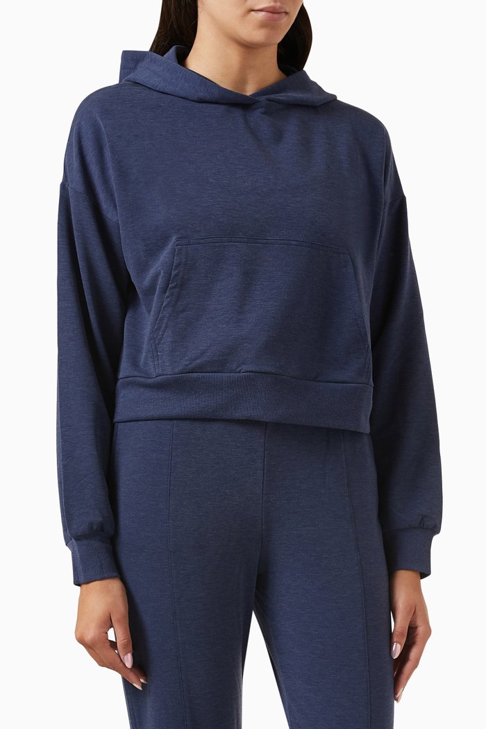 Asana Charlie Hoodie in Tech Fleece, Blue