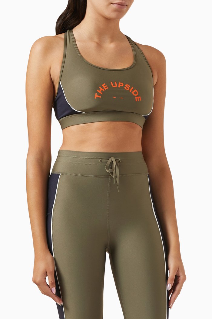 Track Georgia Sports Bra, Green