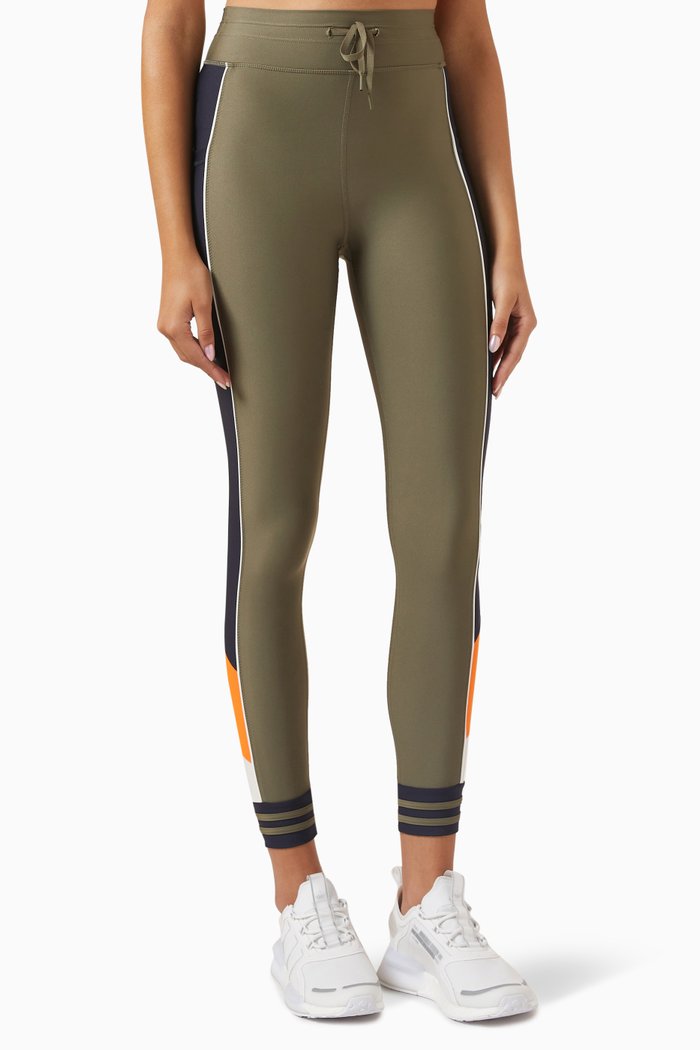 

Track Midi 7/8 Pants in Stretch Recycled-nylon, Green
