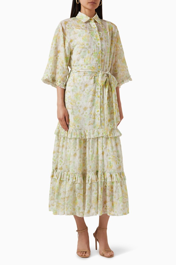 

Floral Shirt Dress, Green