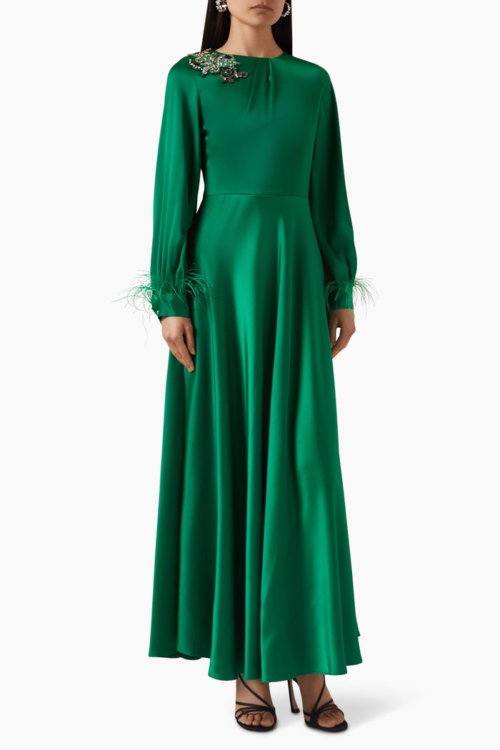 

Embellished Gown, Green