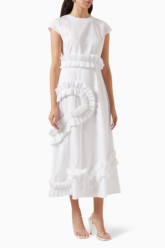 

Embellished Midi Dress, White