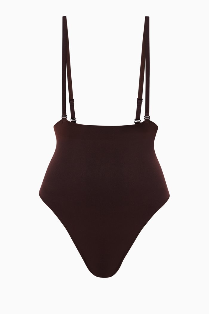 

Core Control High Waist Thong, Brown