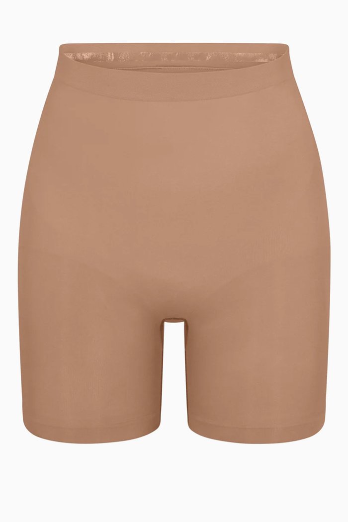 Seamless Sculpt Mid-thigh Shorts, Brown