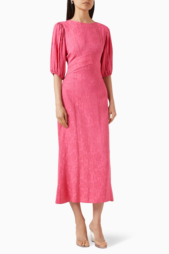 

Midi Dress in Viscose-jacquard, Pink
