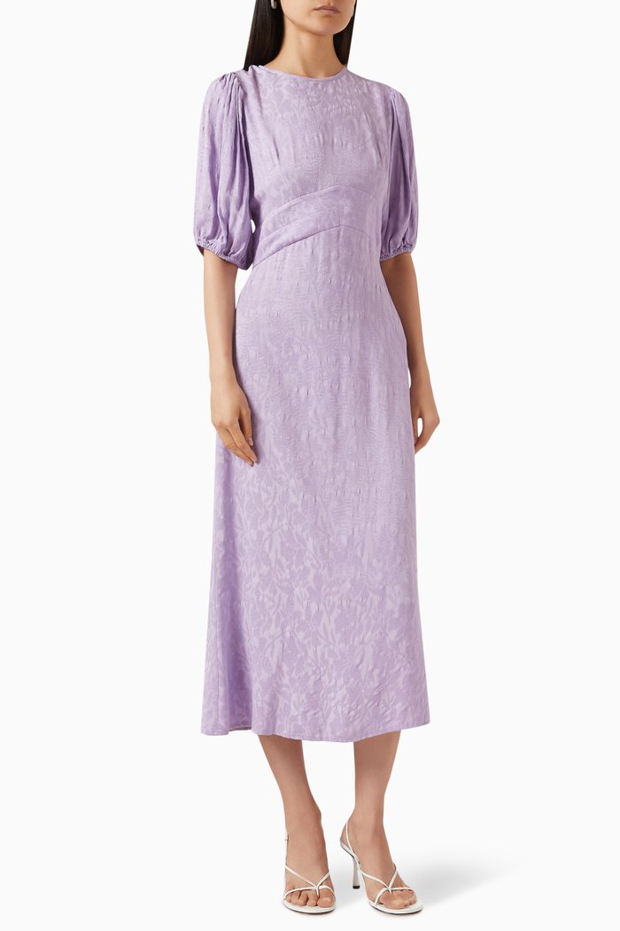 

Midi Dress in Viscose-jacquard, Purple