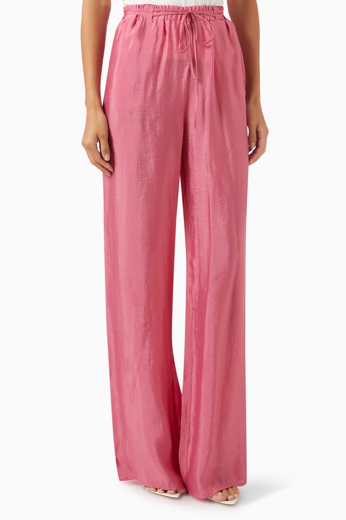 

Drawstring Pants in Viscose-blend, Pink