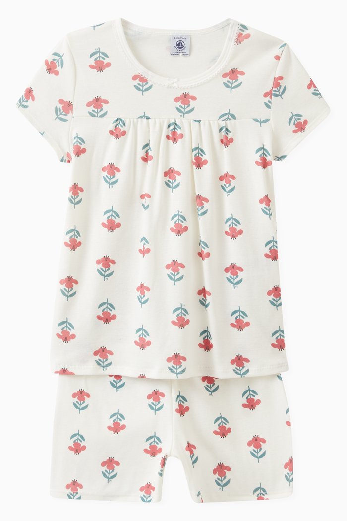 

Floral Print Pyjamas Set in Organic Cotton, Multicolour