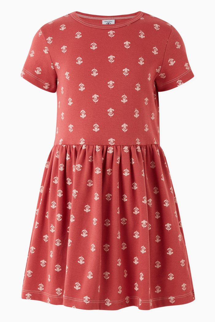 

Floral Print Dress in Organic Cotton, Multicolour