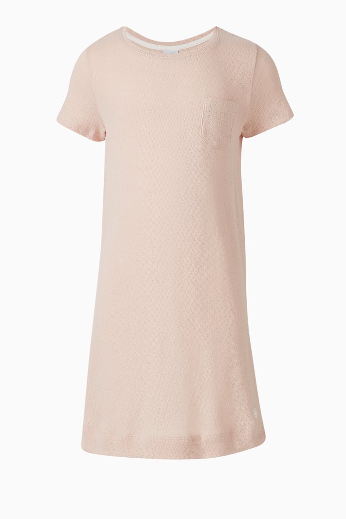 

Openwork Nightdress in Cotton, Pink