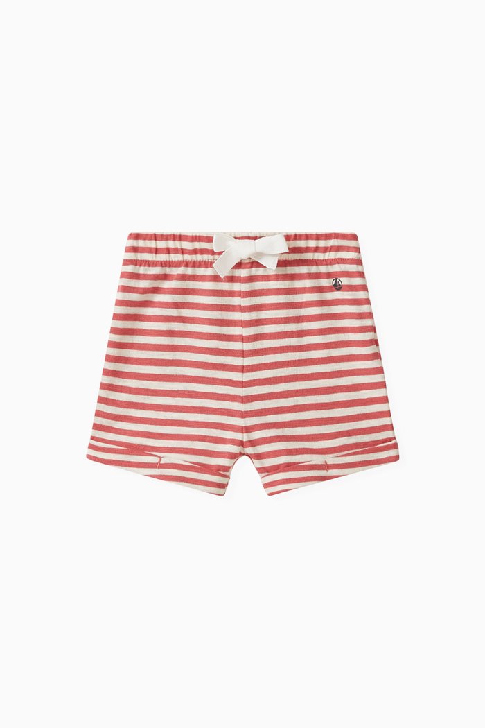 

Stripy Shorts in Slub Jersey, Multicolour