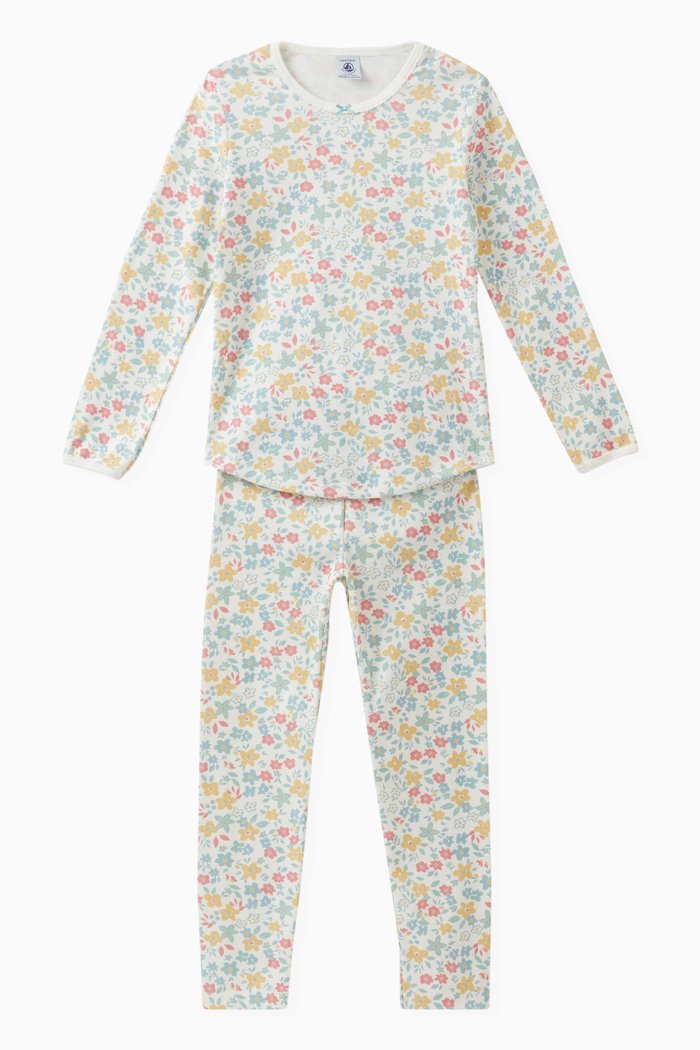 

Floral Print Pyjama Set in Cotton, Multicolour
