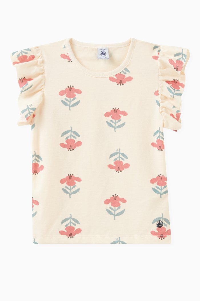 

Floral T-shirt in Cotton Jersey, Multicolour