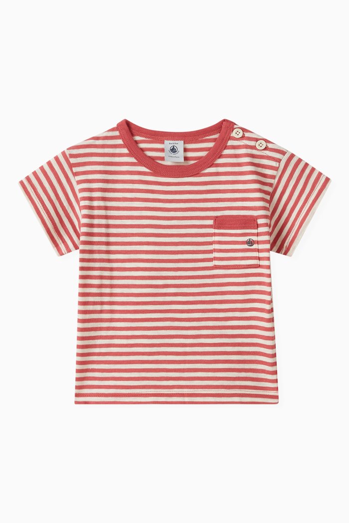 

Striped T-shirt in Cotton Slub, Multicolour