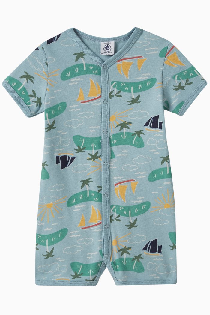 

Explorer Print Playsuit in Cotton, Multicolour